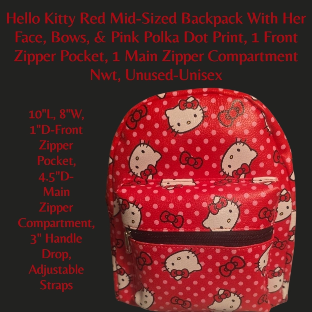 Hello Kitty Red and Pink Backpack
